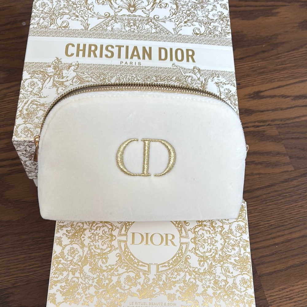 Dior Cream Cosmetic Bag